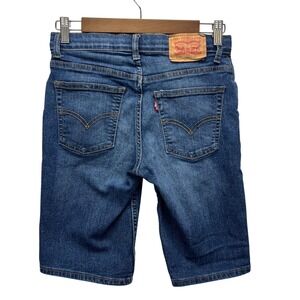 Levis 511 Slim Fit Denim Shorts Jort Kids Size 14 Medium Wash Adjustable Waist